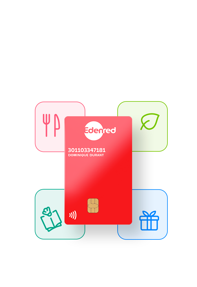 La nouvelle carte Edenred combine le savoir-faire d’Edenred à la technologie universelle de Mastercard.