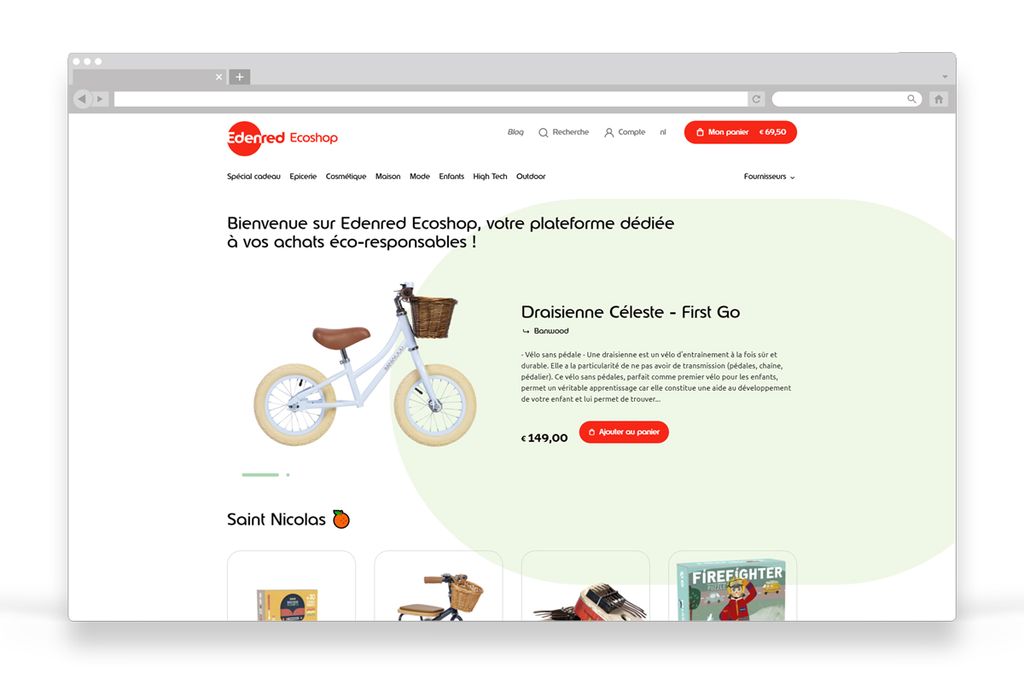 Edenred lance un webshop belge 100% dédié aux éco-chèques
