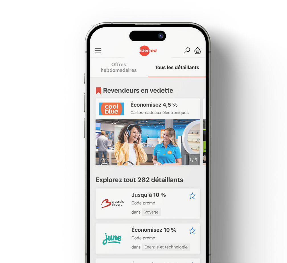 Edenred Avantages -Des centaines de réductions pour vos collaborateursles employés Des économies sur les dépenses quotidiennes de vos collaborateurs