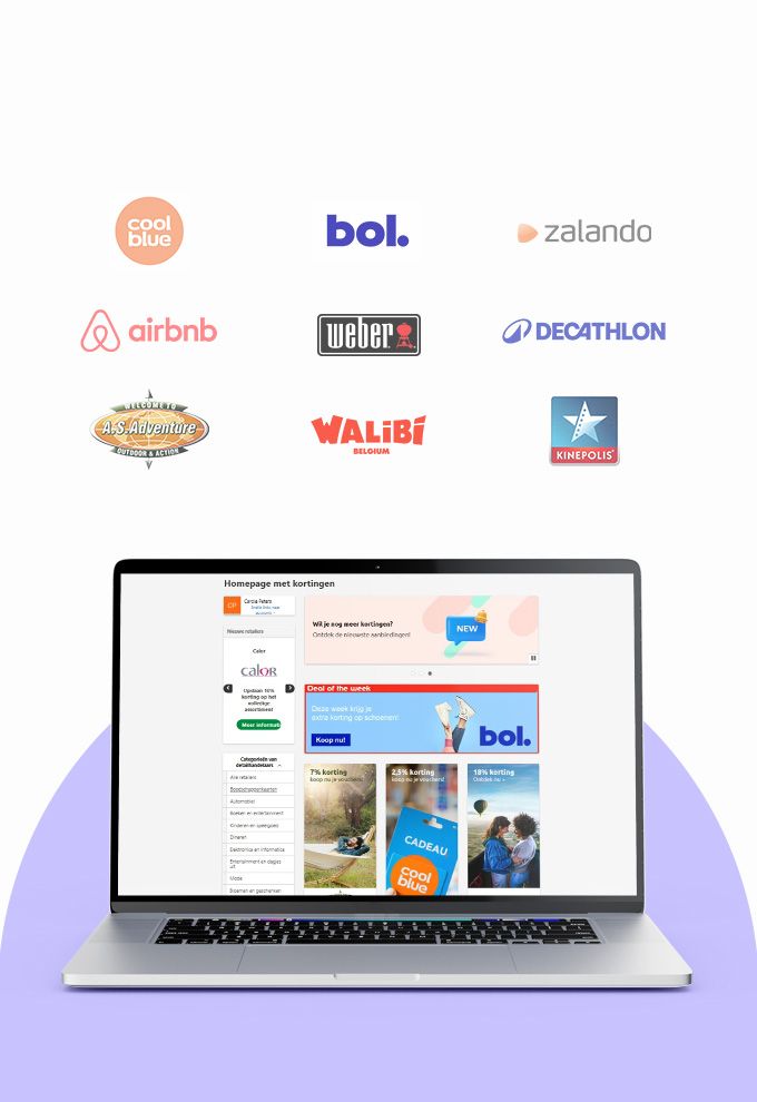 Meer dan 400 merken online bij Edenred Voordelen